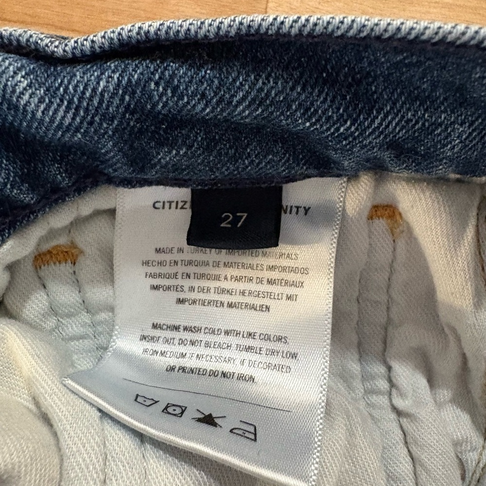 Citizens Of Humanity Daphne Straight-Leg Medium Blue Denim Jeans - Picture 5 of 6